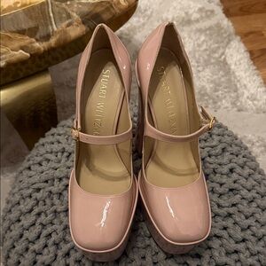 Stuart Weitzman Blush Mary Jane Heels. Store display. No box. 150 mm heel